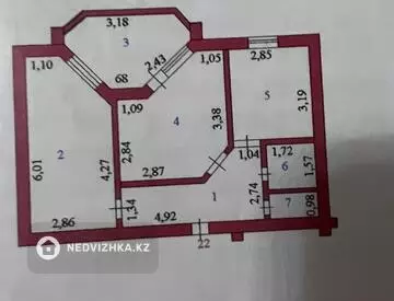 2-комнатная квартира, этаж 6 из 8, 58 м², миниатюра 1
