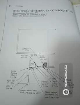 3-бөлмелі үй, 6 соттық, 67 м², 1-нобай