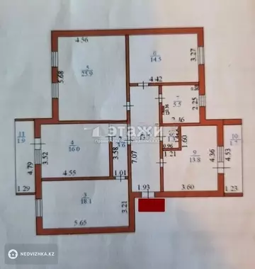 116 м², 4-комнатная квартира, этаж 6 из 9, 116 м², изображение - 9