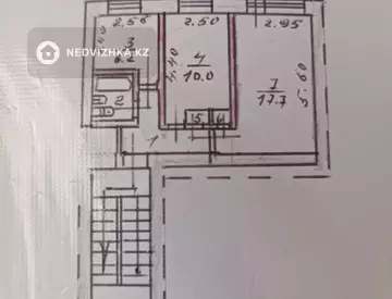 42.5 м², 2-комнатная квартира, этаж 1 из 2, 42 м², изображение - 8