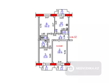 75.9 м², 3-комнатная квартира, этаж 4 из 5, 76 м², изображение - 11