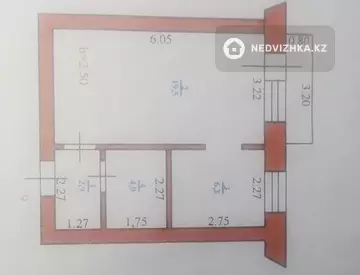 1-комнатная квартира, этаж 3 из 9, 33 м²