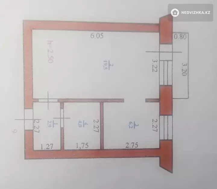 33.4 м², 1-комнатная квартира, этаж 3 из 9, 33 м², изображение - 1