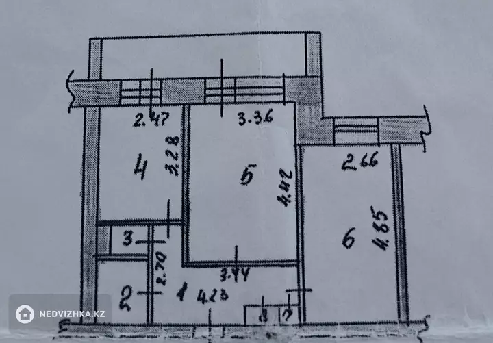 47 м², 2-комнатная квартира, этаж 2 из 9, 47 м², изображение - 1