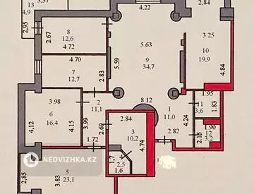 162.5 м², 5-комнатная квартира, этаж 13 из 16, 162 м², изображение - 20