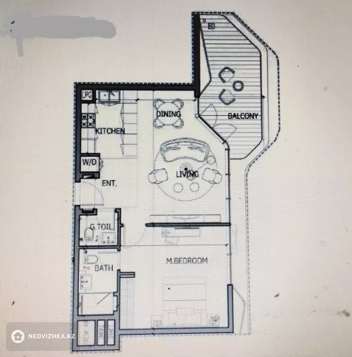 77 м², 1-комнатная квартира, этаж 5 из 9, 77 м², изображение - 1