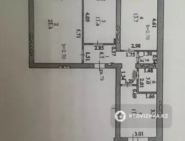 75.1 м², 3-комнатная квартира, этаж 5 из 9, 75 м², изображение - 3