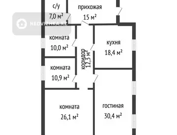 4-комнатный дом, 10 соток, 124 м²