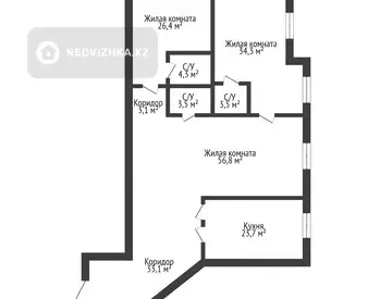 188.7 м², 3-комнатная квартира, этаж 1 из 10, 189 м², изображение - 22