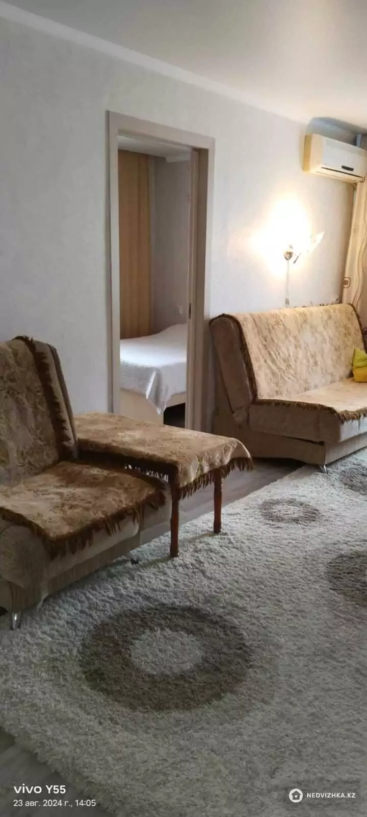 2-комнатная квартира, этаж 1 из 3, 46 м², Посуточно, фотография 2
