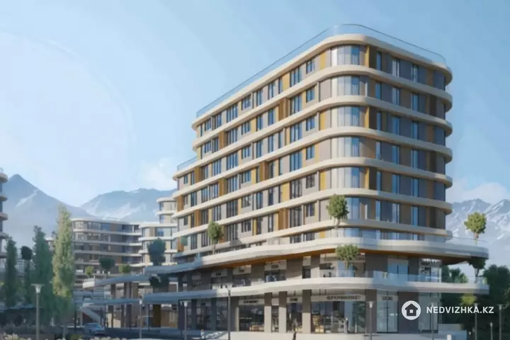 2-бөлмелі пәтер, қабат 3 барлық қабат саны 10, 60 м²