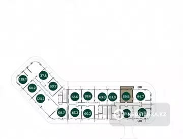 2-комнатная квартира, этаж 3 из 10, 60 м², миниатюра 10