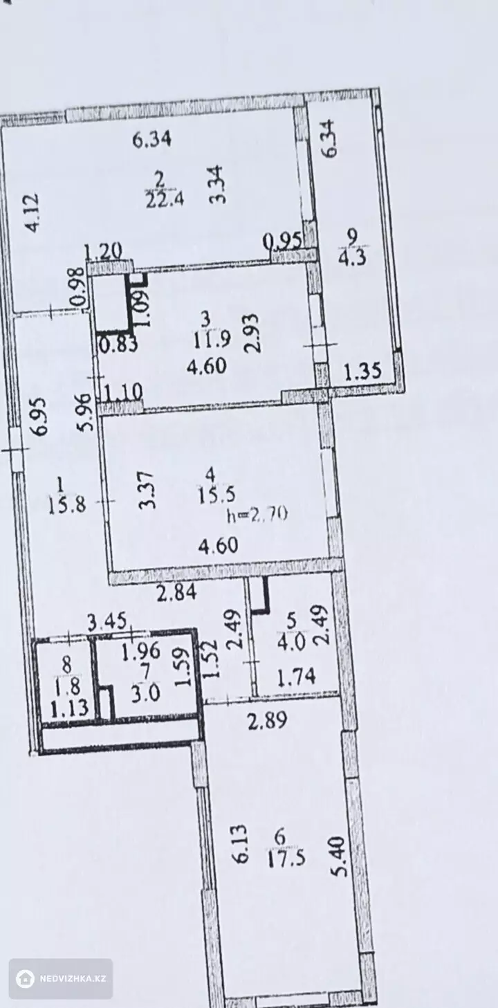 3-комнатная квартира, этаж 3 из 21, 96 м², фотография 4