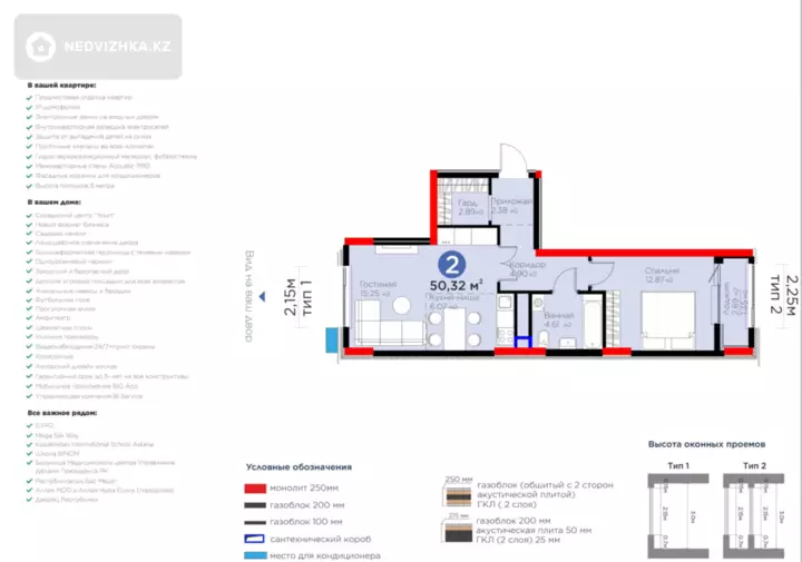 2-комнатная квартира, этаж 5 из 12, 50 м², фотография 4