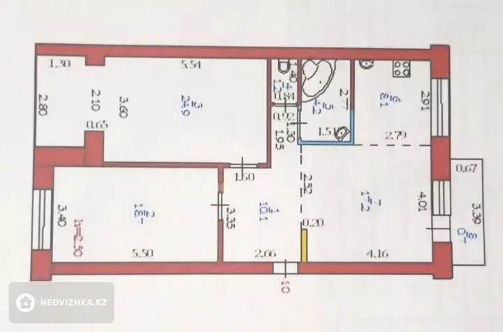 3-комнатная квартира, этаж 5 из 5, 86 м²