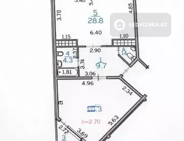 2-комнатная квартира, этаж 4 из 12, 70 м², миниатюра 10