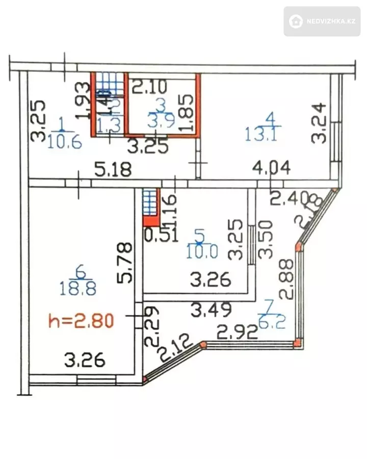 3-комнатная квартира, этаж 11 из 16, 64 м², фотография 2