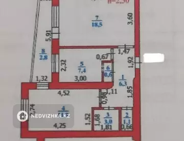 2-комнатная квартира, этаж 7 из 9, 48 м², миниатюра 9
