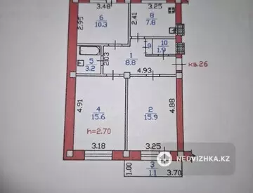 3-комнатная квартира, этаж 2 из 5, 66 м², миниатюра 1