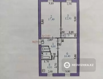 3-комнатная квартира, этаж 1 из 5, 62 м², миниатюра 1