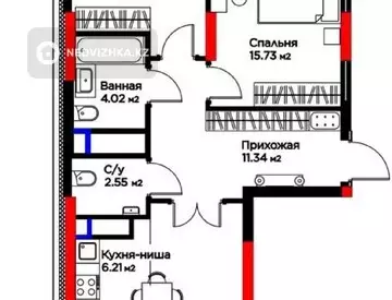 3-комнатная квартира, этаж 17 из 19, 75 м²