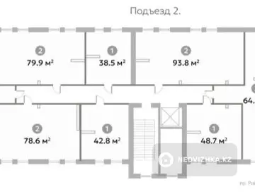1-комнатная квартира, этаж 4 из 4, 38 м², миниатюра 2
