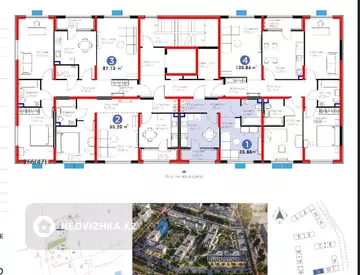 1-комнатная квартира, этаж 2 из 6, 36 м², миниатюра 1