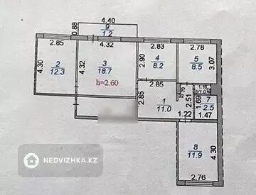 4-комнатная квартира, этаж 4 из 9, 76 м², миниатюра 6