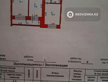2-комнатная квартира, этаж 1 из 9, 51 м², миниатюра 1
