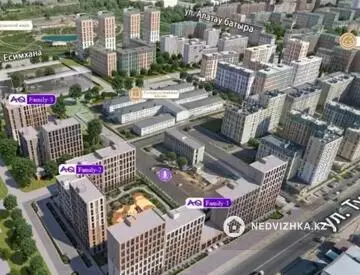 1-бөлмелі пәтер, қабат 11 барлық қабат саны 12, 36 м², 11-нобай