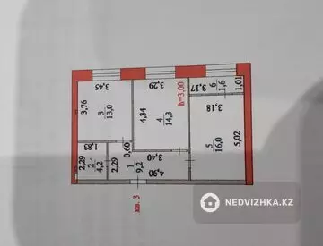 2-комнатная квартира, этаж 2 из 12, 59 м², миниатюра 7