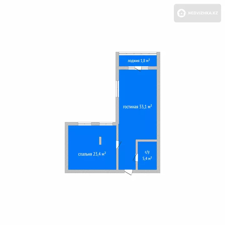 2-комнатная квартира, этаж 4 из 11, 64 м², 2-фотосурет