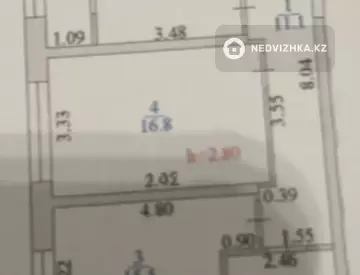 2-бөлмелі пәтер, қабат 2 барлық қабат саны 7, 60 м², 1-нобай