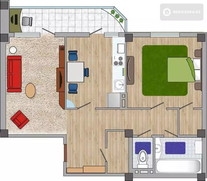 2-комнатная квартира, этаж 5 из 10, 65 м², фотография 2