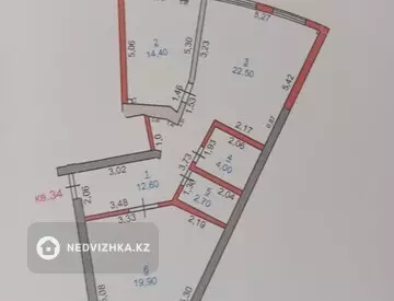 2-комнатная квартира, этаж 1 из 5, 76 м²