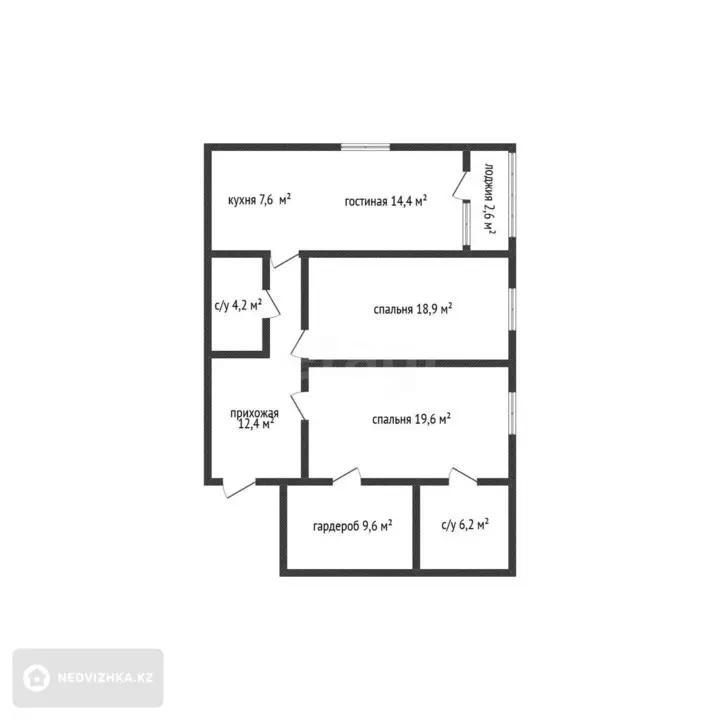 3-комнатная квартира, этаж 5 из 10, 94 м², фотография 2