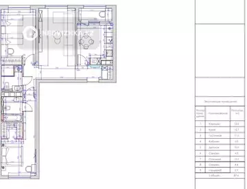 3-комнатная квартира, этаж 7 из 12, 87 м²
