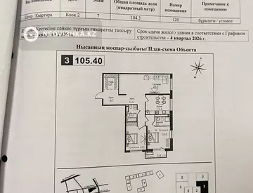 3-комнатная квартира, этаж 7 из 16, 105 м², миниатюра 1