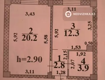 1-комнатная квартира, этаж 1 из 3, 39 м², миниатюра 6