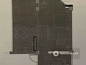 2-комнатная квартира, этаж 5 из 5, 62 м²