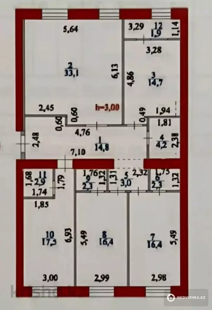 4-комнатная квартира, этаж 12 из 12, 130 м², фотография 2