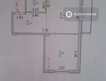 2-комнатная квартира, этаж 5 из 18, 51 м², миниатюра 3