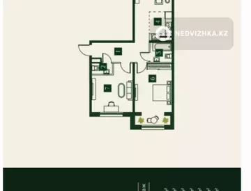 3-бөлмелі пәтер, қабат 2 барлық қабат саны 7, 79 м², 8-нобай
