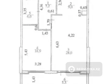 2-комнатная квартира, этаж 7 из 7, 72 м², миниатюра 1