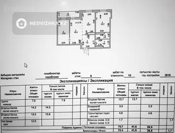 3-комнатная квартира, этаж 8 из 10, 72 м², миниатюра 8