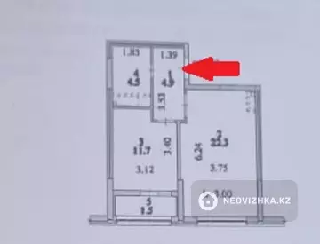 2-комнатная квартира, этаж 6 из 18, 45 м², миниатюра 8