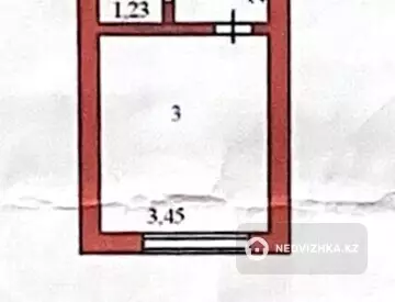1-бөлмелі пәтер, қабат 2 барлық қабат саны 3, 20 м², 4-нобай