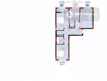3-комнатная квартира, этаж 8 из 9, 86 м², миниатюра 7