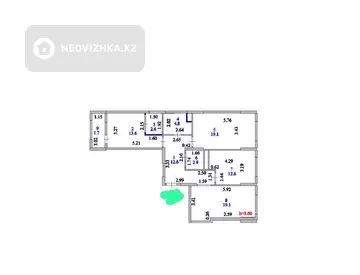3-комнатная квартира, этаж 5 из 18, 89 м², миниатюра 4