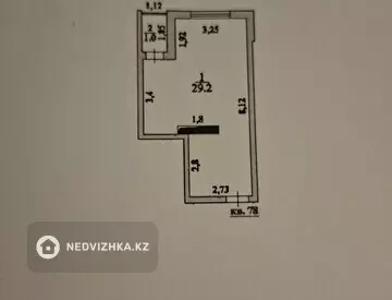 1-комнатная квартира, этаж 7 из 7, 30 м²